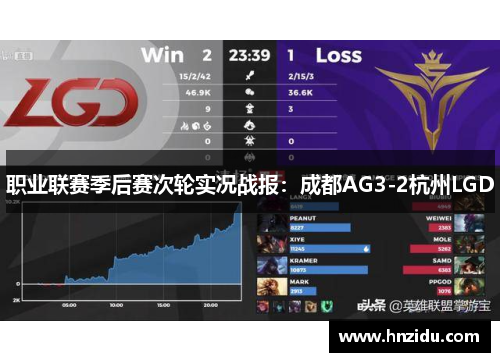 职业联赛季后赛次轮实况战报：成都AG3-2杭州LGD